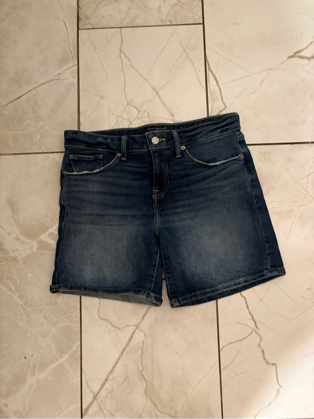 Lucky Brand Dark Blue Denim Jean Shorts